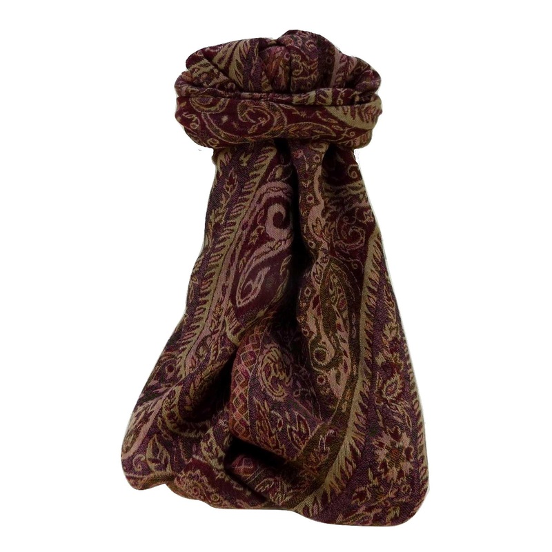 Muffler Scarf 3493 in Fine Pashmina Wool from the Heritage Range by Pashmina & Silk | Fruugo SG