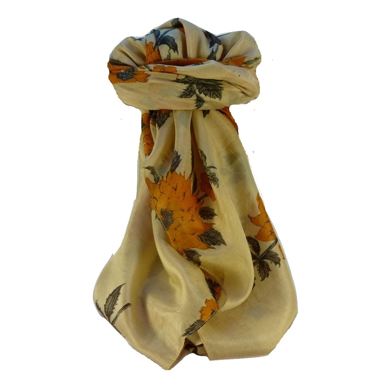 Mulberry Silk Contemporary Long Scarf Javinder Tangerine by Pashmina & Silk | Fruugo SG