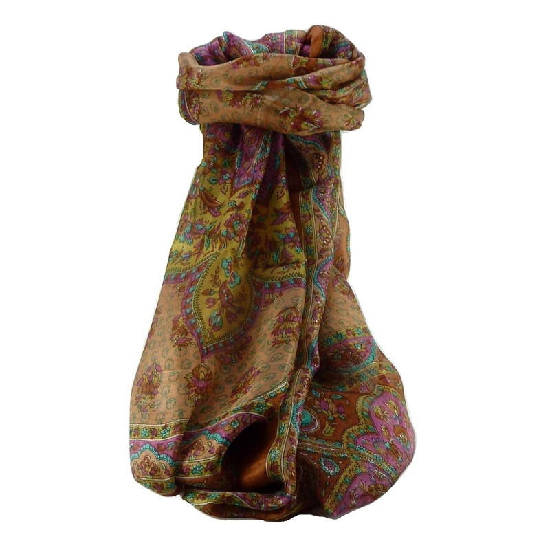 Mulberry Silk Traditional Long Scarf Cauver Copper by Pashmina & Silk | Fruugo SG