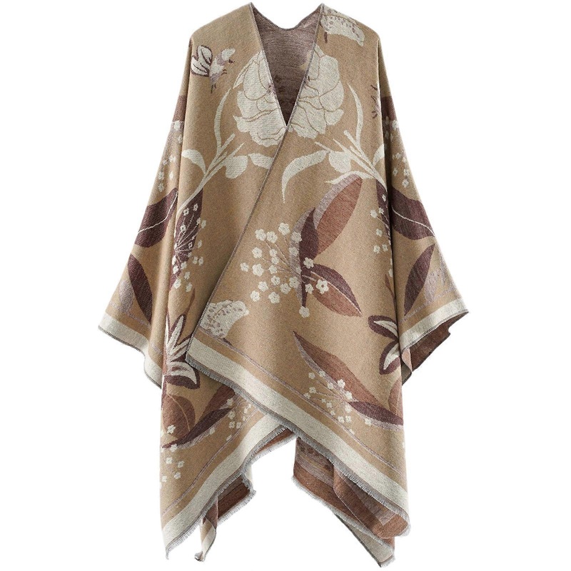 Open Front Shawl Poncho Wrap for Women Oversized Winter Sweater Supplies Classical Open Front Poncho Shawl Wrap  khaki | Fruugo SG
