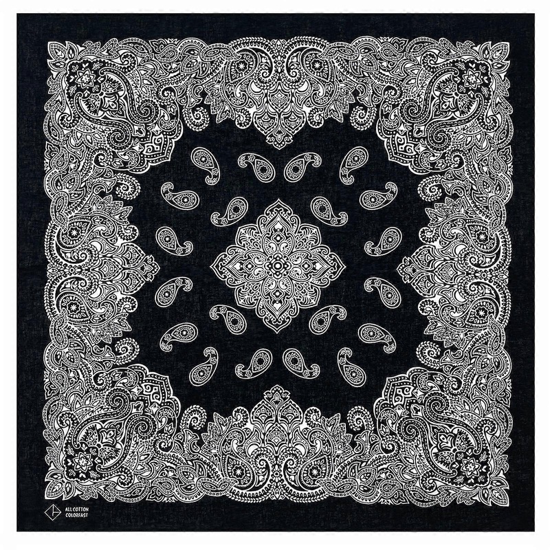 Paisleys Bandanas Handkerchief Multifunctional Scarves Hiphop Styles Scarf for Men and Women  Black | Fruugo SG