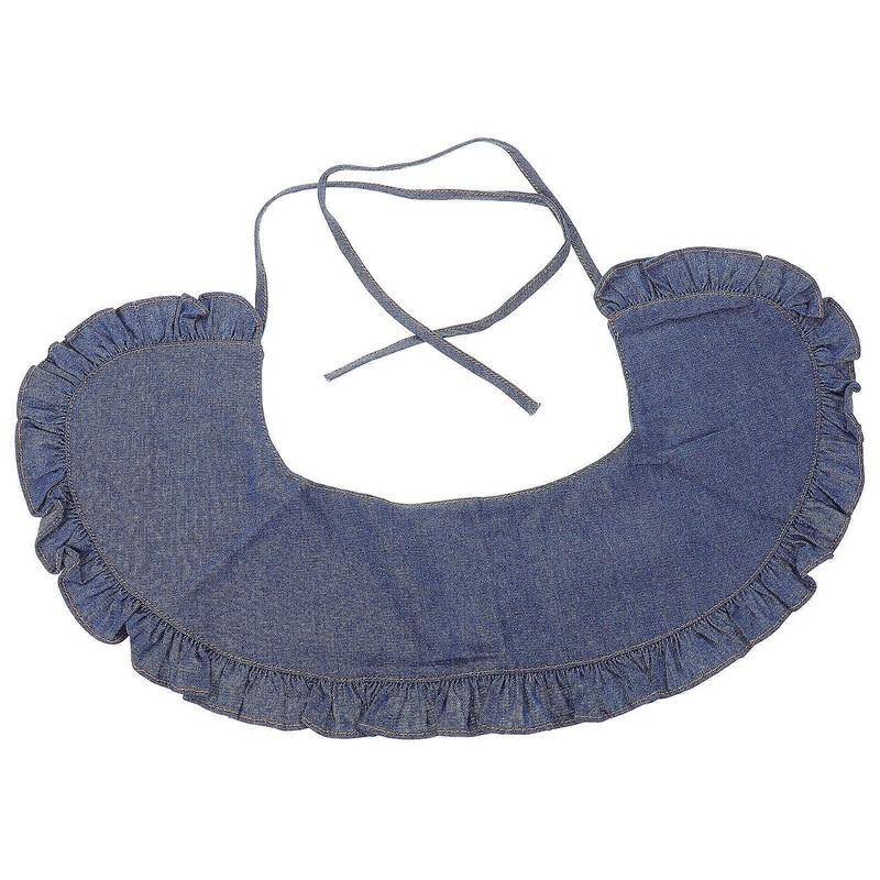 Vintage Layered Ruffled Lace Fake Collar Fashion Design Women Casual Outfit Polyester Dark Blue 44.50X19.00X0.80CM 1Set | Fruugo SG