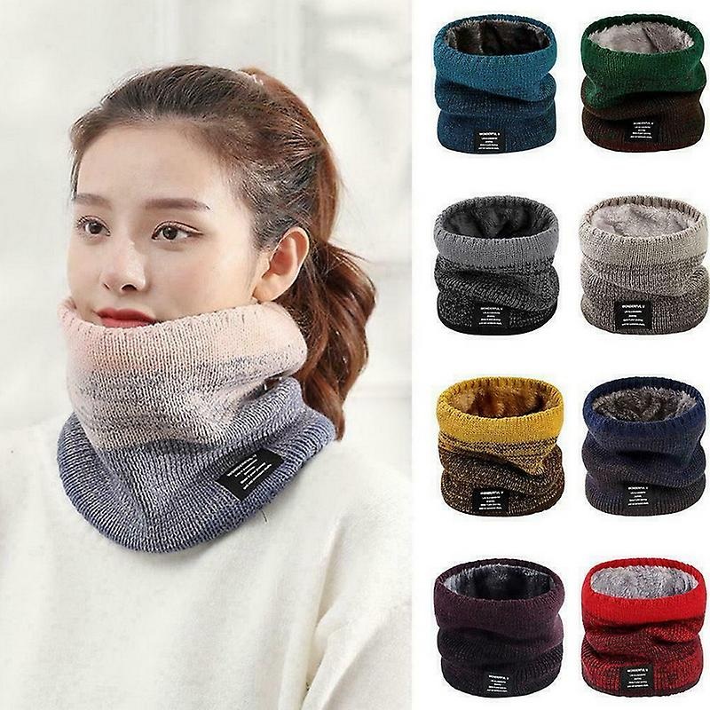 Winter Warm Scarf For Women Men Fleece Knitted Neck Warmer Buff Bandana Ski Mask Solid Hiking Scarf Thicken Cashmere Headband | Fruugo SG