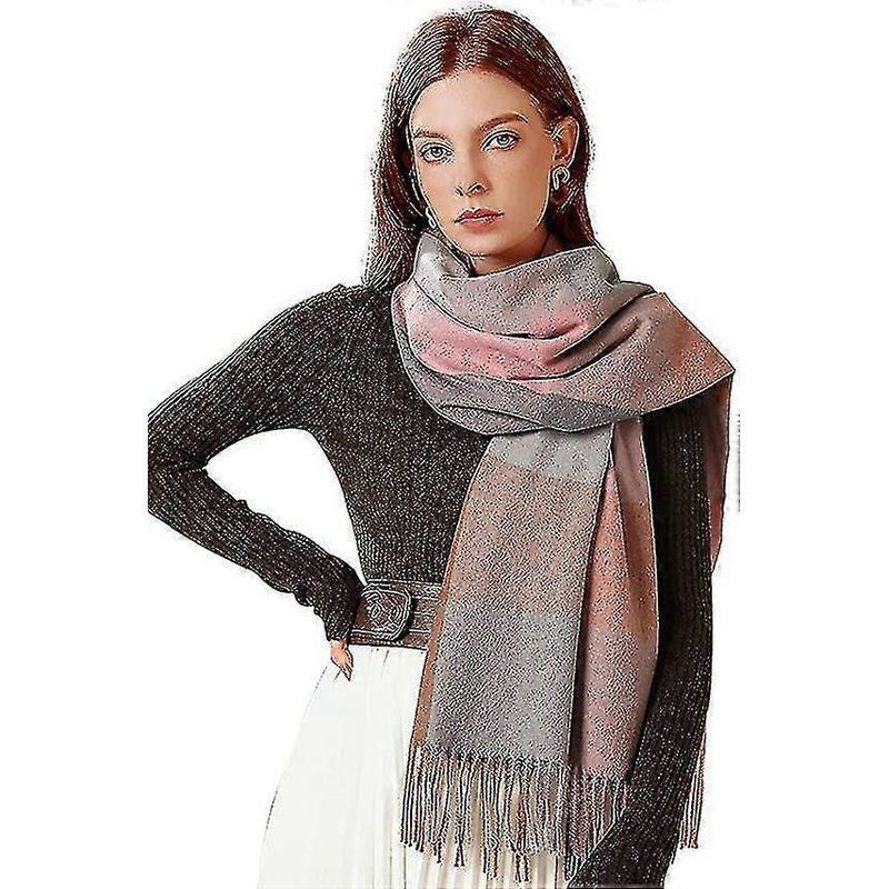 Women’s Winter Shawl Checked Oversized Square Blanket Shawl, Check Tartan Stripe Plaid Pattern Fringe Ponchocapital Draw Fund A | Fruugo SG