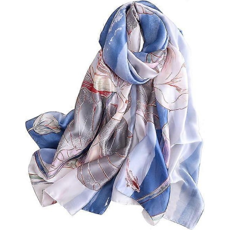 Womens 100% Large Mulberry Silk Scarf Long Satin Scarf Fashion Designer Scarf Lightweight Wraps | Fruugo SG