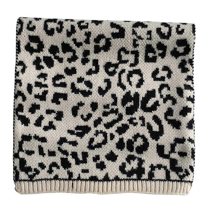 178x33cm Women Vintage Leopard Print Knitted Long Scarf Korean Style Harajuku Thick Warm Pashmina Wide Shawl Wrap Blanket Neck Warmer  Beige | Fruugo SG
