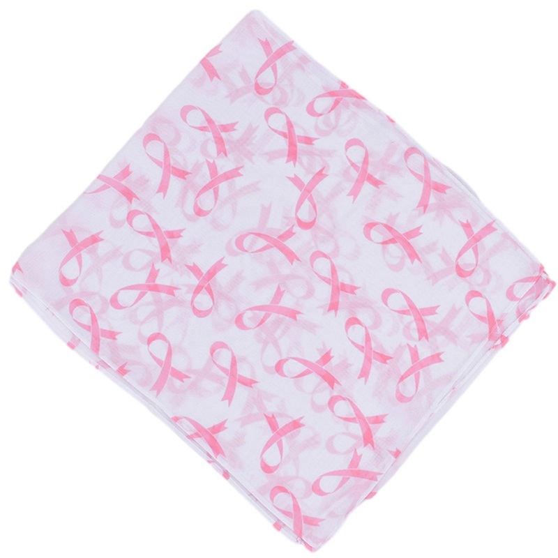 Breathable Pink Ribbon Print Sheer Scarf for Ladies Spring Summer Lightweight Shawls Sunproof Large Anti-Uv Scarves  White | Fruugo SG