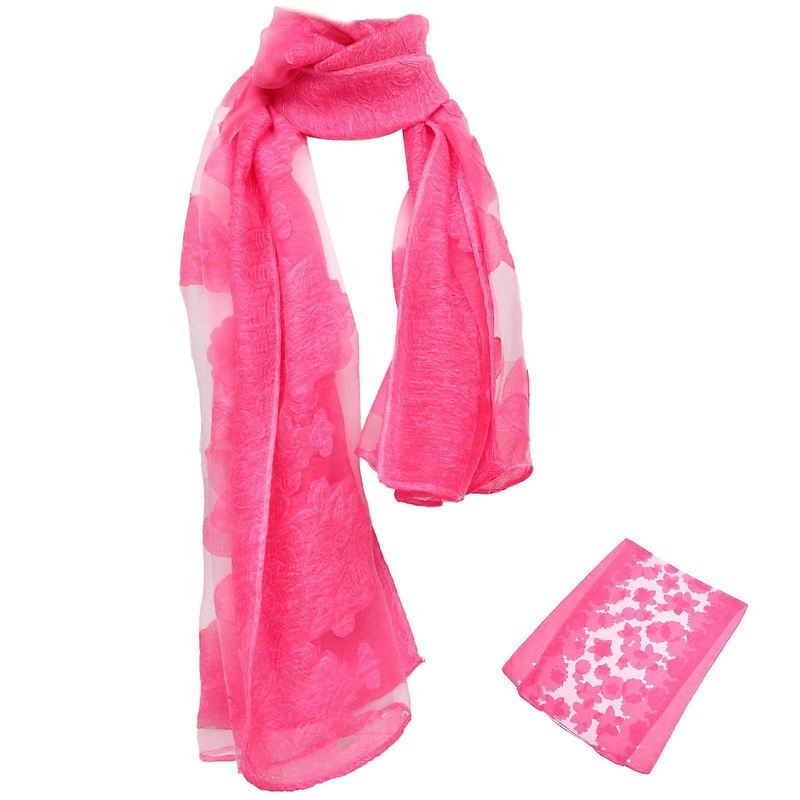 Dress Shawl Scarf For Women Clothing Accessory Elegant Design Sun Protection 190X70CM Rosy 1Pcs | Fruugo SG