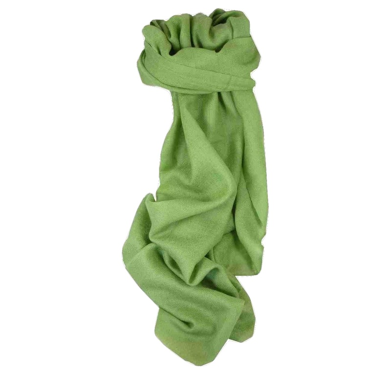 Fine Cashmere Scarf Karakoram Birds-Eye Weave Moss by Pashmina & Silk | Fruugo SG