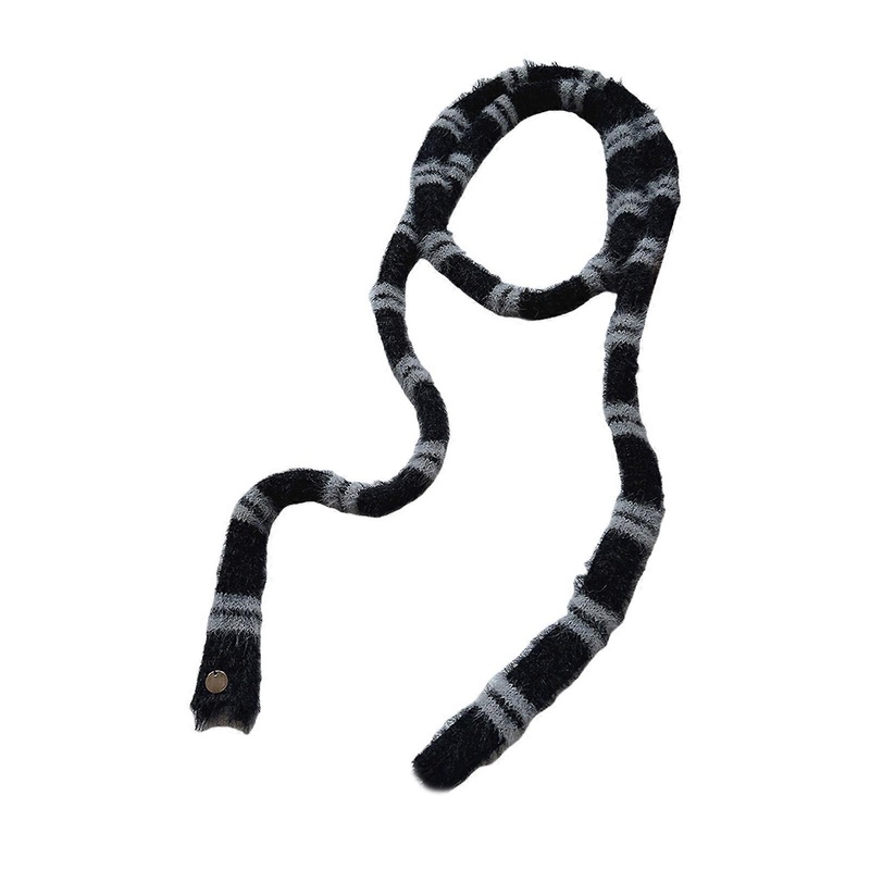 Knit Skinny Scarf For Women Neckerchief Hangbag Handle Wrap for Women Handbag Wrap Handle Belt Choker  black gray | Fruugo SG