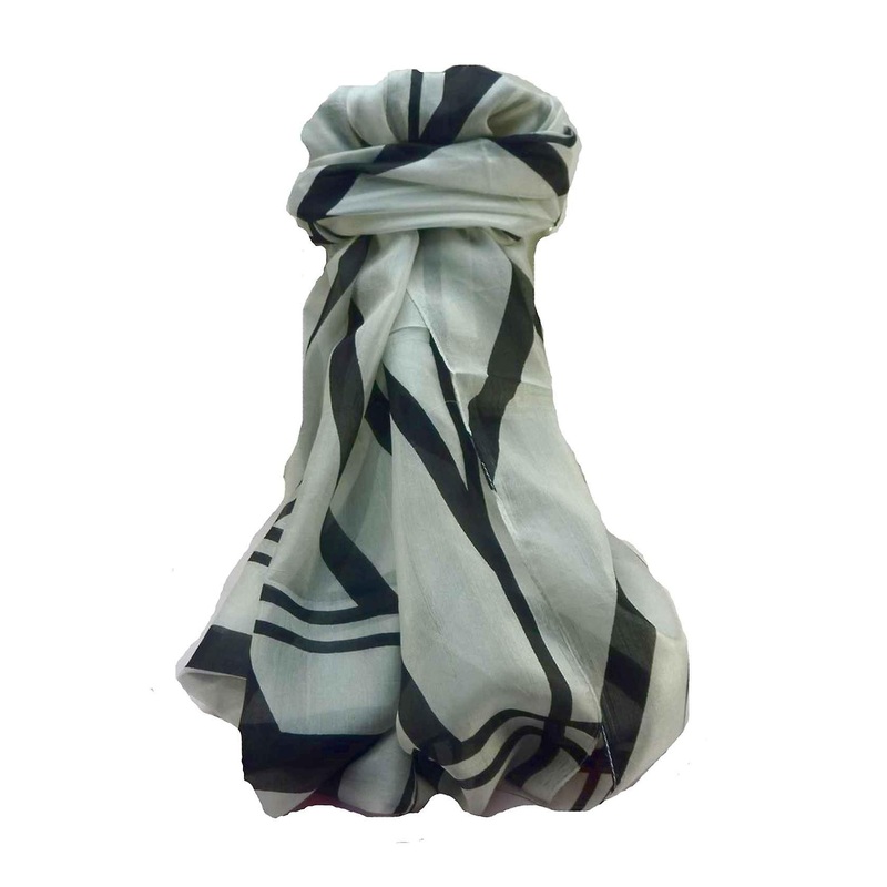 Mulberry Silk Contemporary Long Scarf Geometric G145 by Pashmina & Silk | Fruugo SG