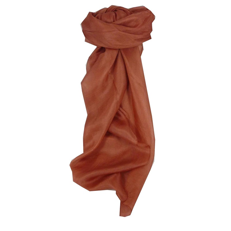 Mulberry Silk Hand Dyed Square Scarf Umber from Pashmina & Silk | Fruugo SG