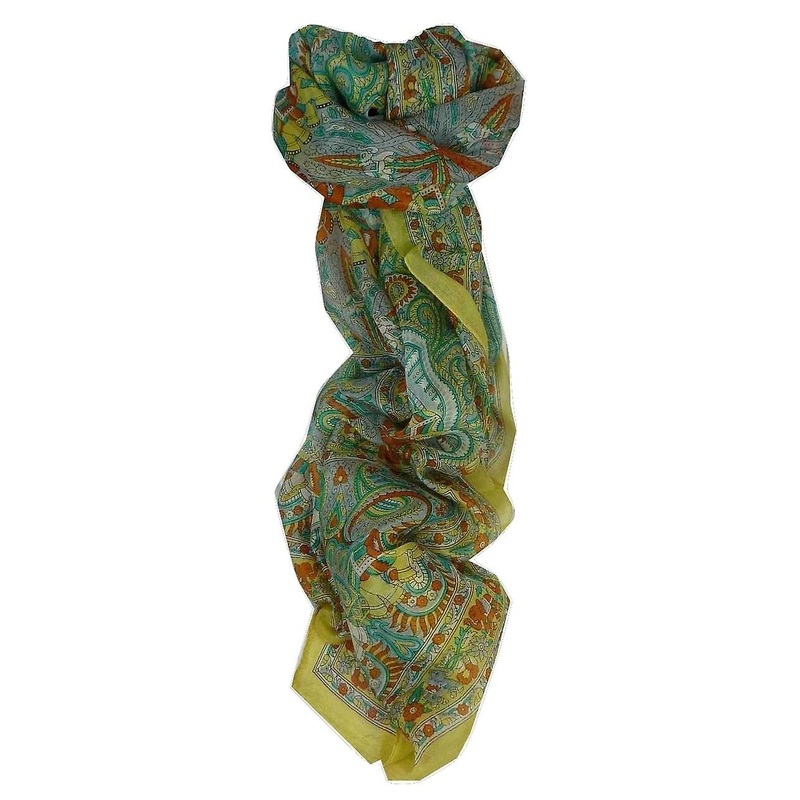 Mulberry Silk Traditional Long Scarf Kot Gold by Pashmina & Silk | Fruugo SG