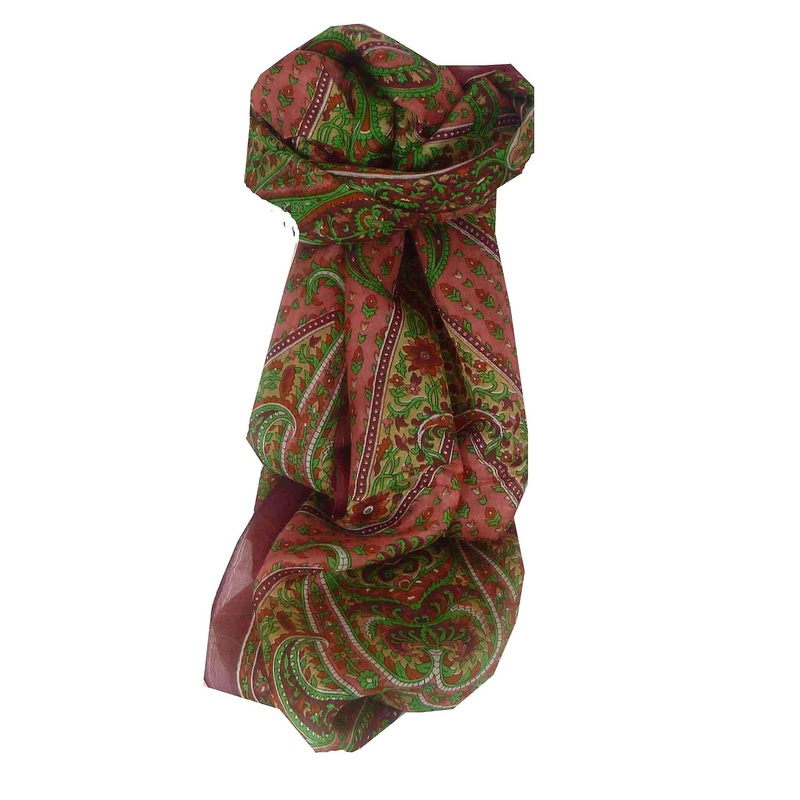 Mulberry Silk Traditional Long Scarf Lexi Red by Pashmina & Silk | Fruugo SG