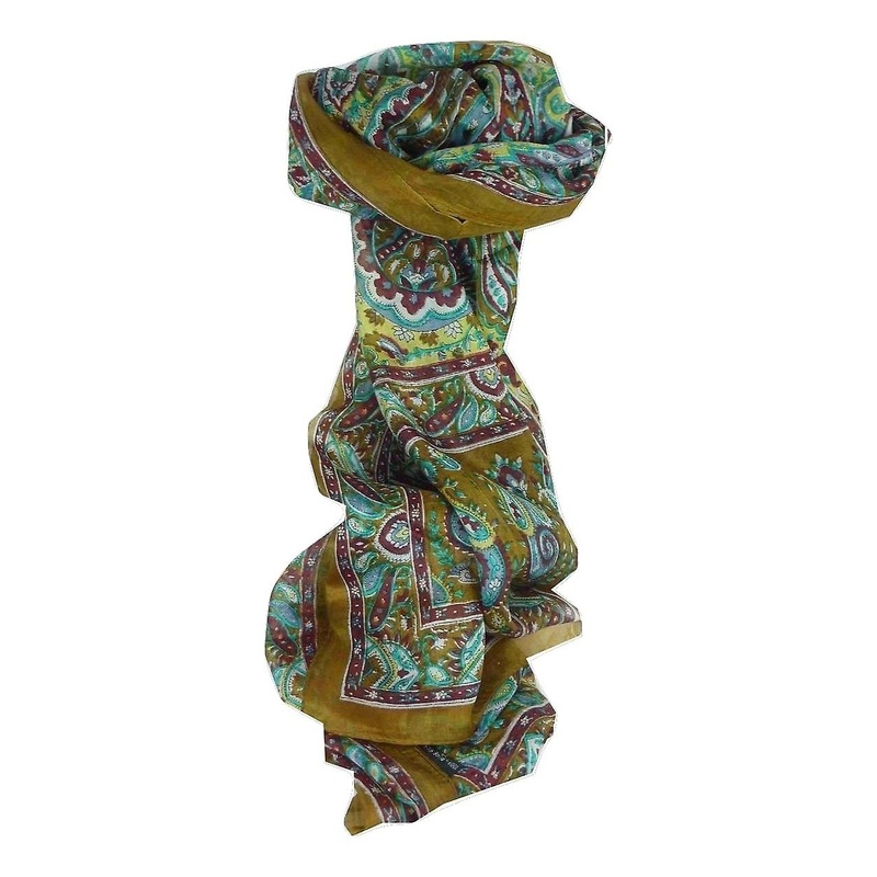Mulberry Silk Traditional Long Scarf Pari Copper by Pashmina & Silk | Fruugo SG