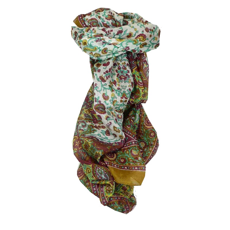 Mulberry Silk Traditional Long Scarf Tapti Caramel by Pashmina & Silk | Fruugo SG