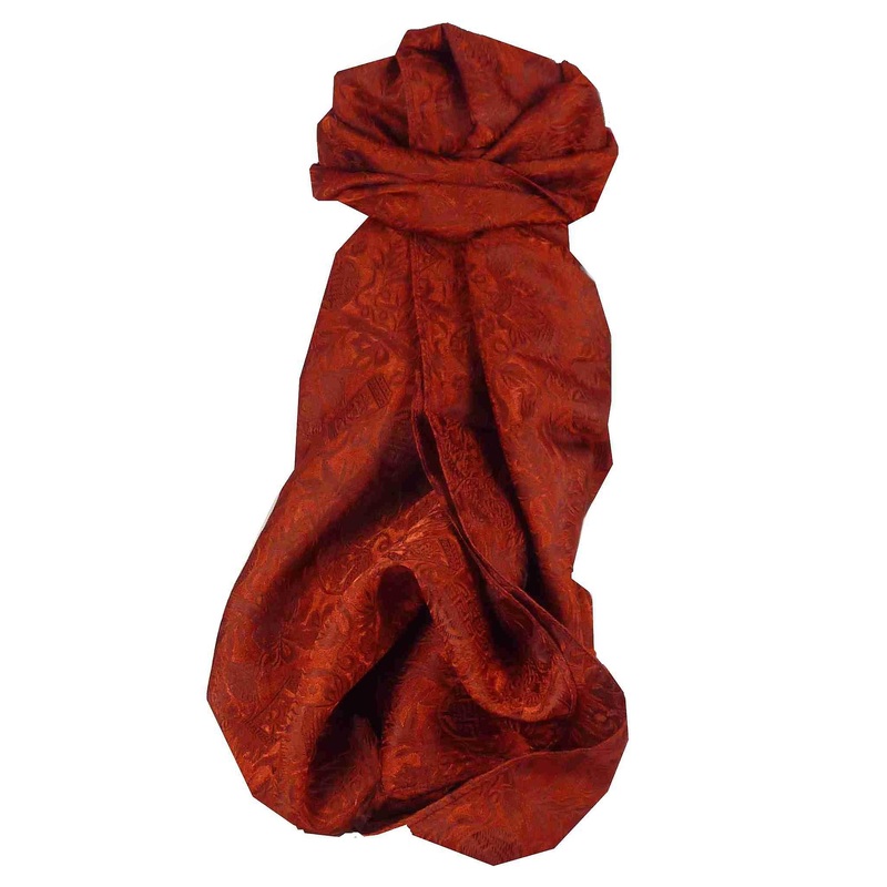 Vietnamese Silk Scarf Reversible Hoi-An Ha-Long Ruby by Pashmina & Silk | Fruugo SG