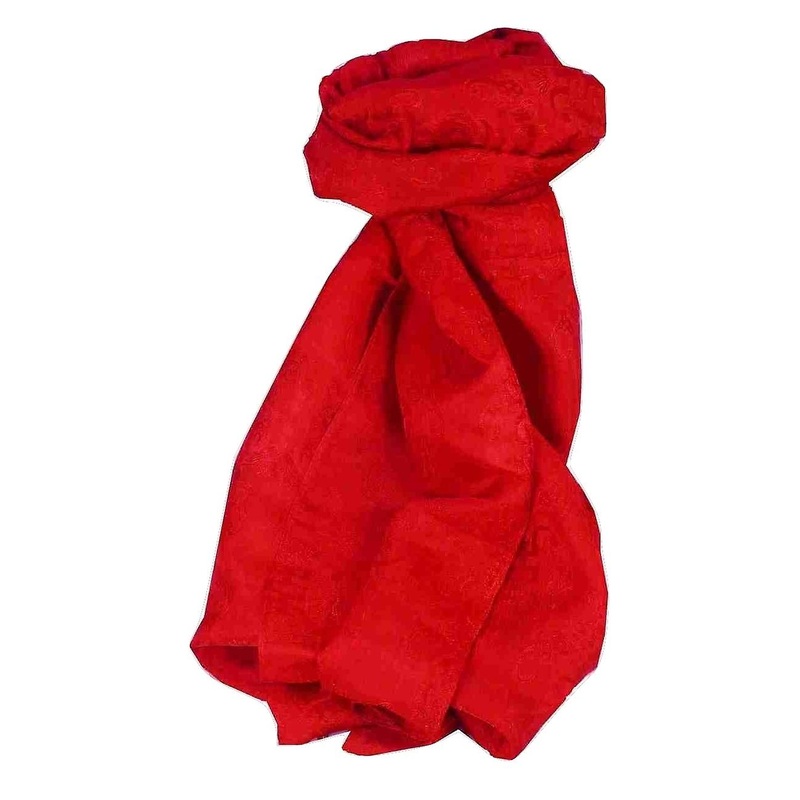 Vietnamese Silk Scarf Reversible Hoi-An Vung-Tau Scarlet by Pashmina & Silk | Fruugo SG