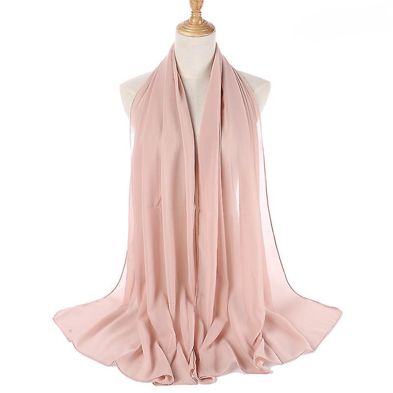 2pcs Women Soft Premium Solid Chiffon Hijab Scarves Shawl Long Scarf Wrap Scarves With | Fruugo SG