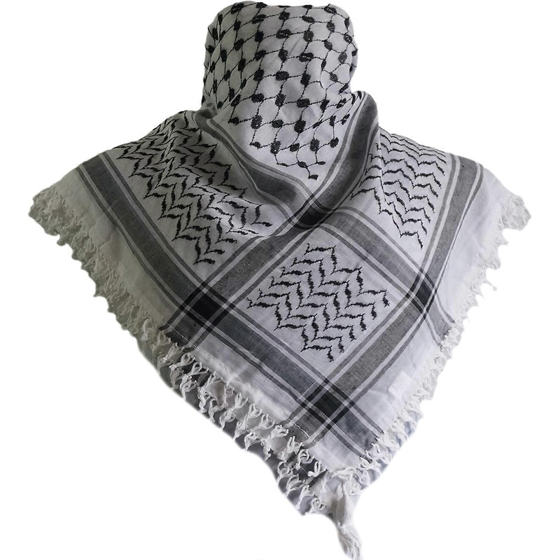 Arab Scarf Lattice Pattern Adult Tactically Shemagh Scarf Outdoor Tactically Keffiyeh Headscarf Multi Purpose Headscarf  Black | Fruugo SG