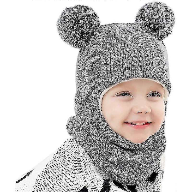 Baby Winter Beanie Hat Scarf Set,toddler Kids Hat Scarf,grey | Fruugo SG