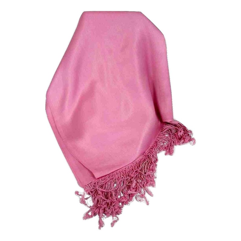 Bamboo Satin Pashmina in Pink by Pashmina & Silk | Fruugo SG