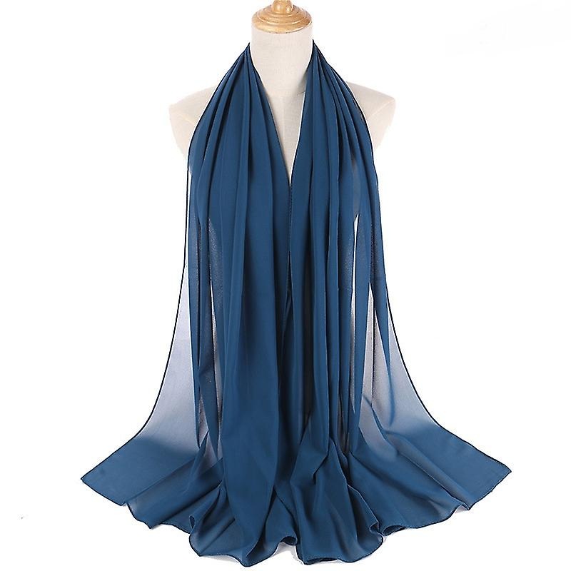 Chiffon Head Wraps For Women – Solid Color Fashion Bubble Chiffon Scarf Hijab | Fruugo SG