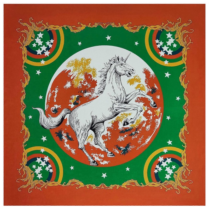 Durability Wristband Scarf Outdoor Activity Square Head Scarf Cotton Head Scarf for Active Lifestyle  orange unicorn | Fruugo SG