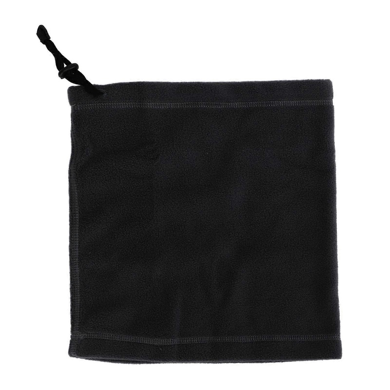 Face Cover Scarf Fleece With Adjustable Drawstring Unisex Thermal Neck Gaiter For Winter Skiing Black | Fruugo SG