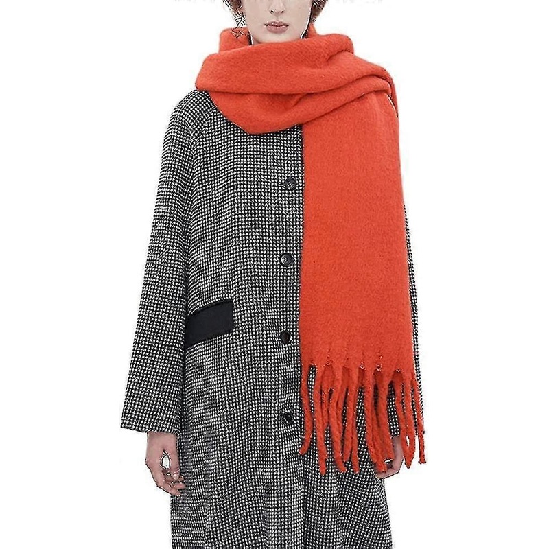 Large Chunky Scarf Colorful Cashmere Feel Oversized Scarves Blanket Soft Big Wool Shawl Thick Winter Warm Women | Fruugo SG