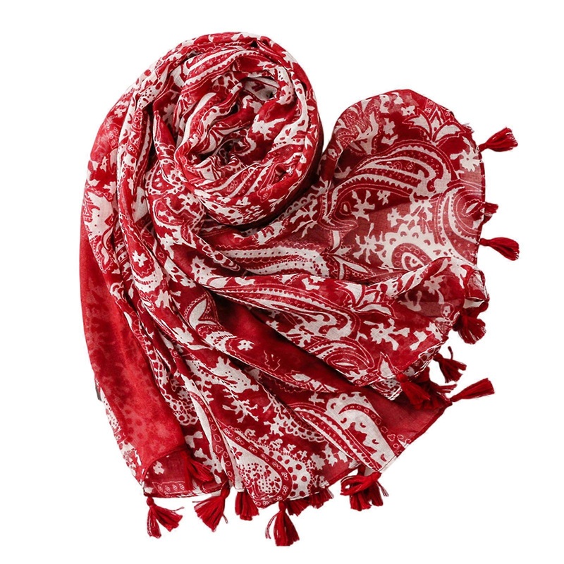 Lightweight Cashew Flower Silk Scarf Popular Neck Shawl Shoulder Wrap for Women Bohemian Vacation Scarf for Dresses | Fruugo SG