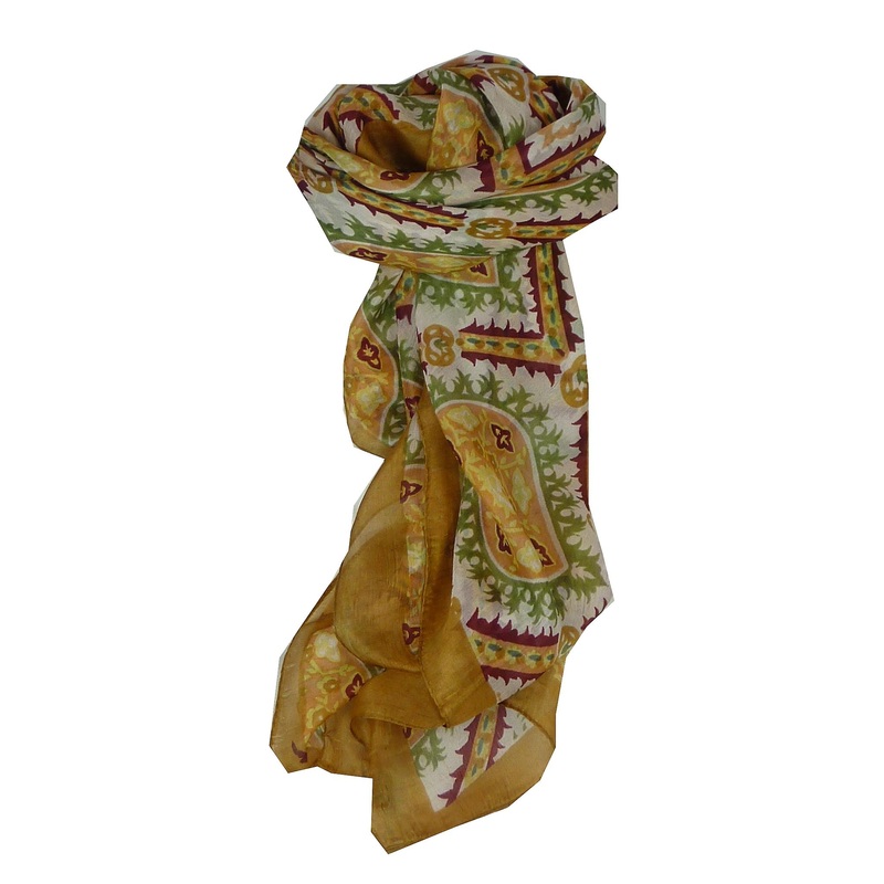 Mulberry Silk Classic Square Scarf Taija Nectarine by Pashmina & Silk | Fruugo SG