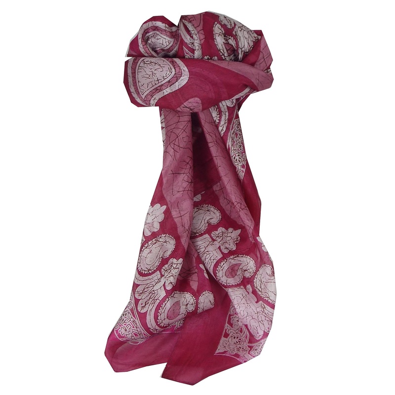 Mulberry Silk Classic Square Scarf Zahra Pink by Pashmina & Silk | Fruugo SG