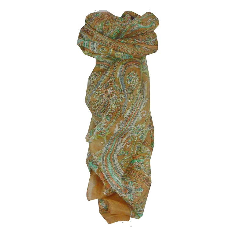 Mulberry Silk Traditional Long Scarf Dana Caramel by Pashmina & Silk | Fruugo SG