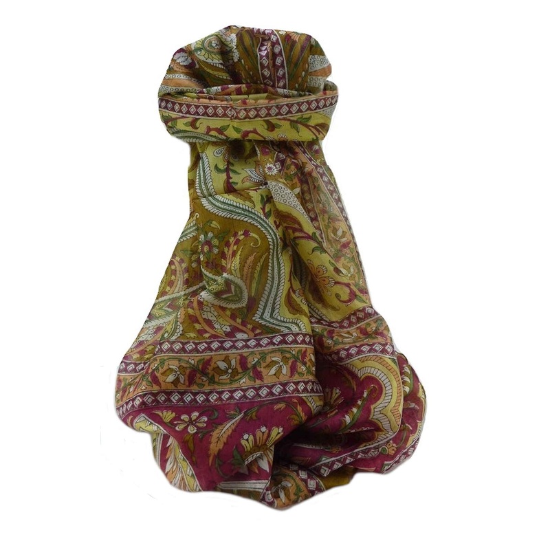 Mulberry Silk Traditional Long Scarf  Meri Chestnut by Pashmina & Silk | Fruugo SG