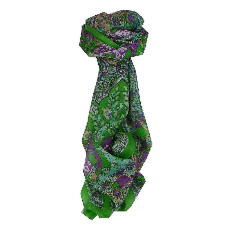 Mulberry Silk Traditional Long Scarf Nam Lime by Pashmina & Silk | Fruugo SG