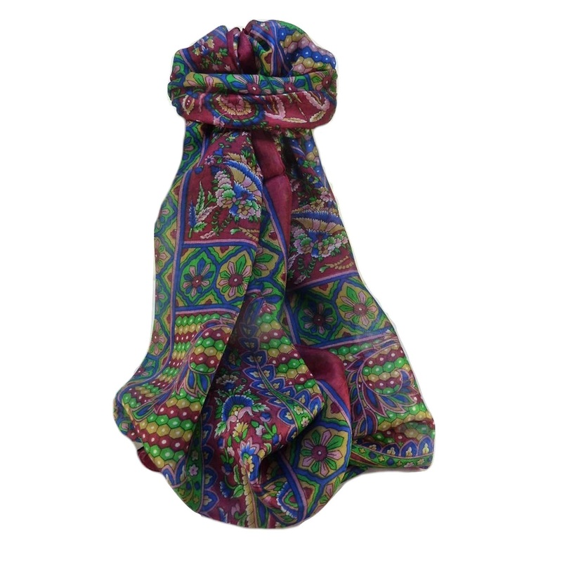 Mulberry Silk Traditional Long Scarf  Shakila Rose by Pashmina & Silk | Fruugo SG