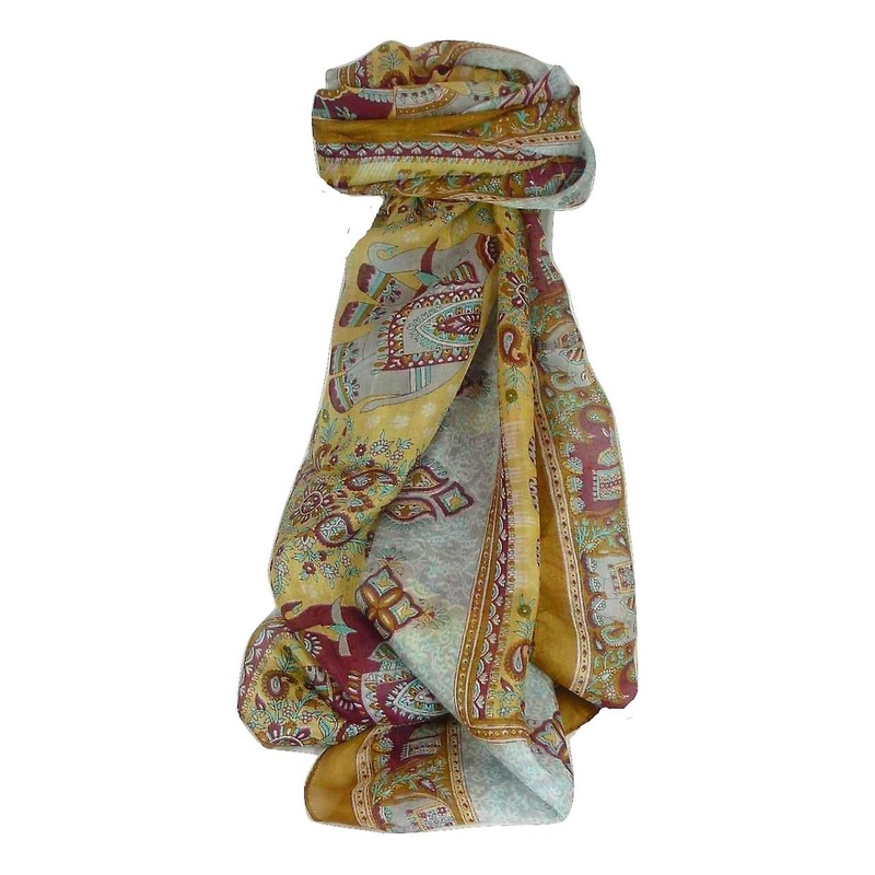 Mulberry Silk Traditional Long Scarf Vish Caramel by Pashmina & Silk | Fruugo SG