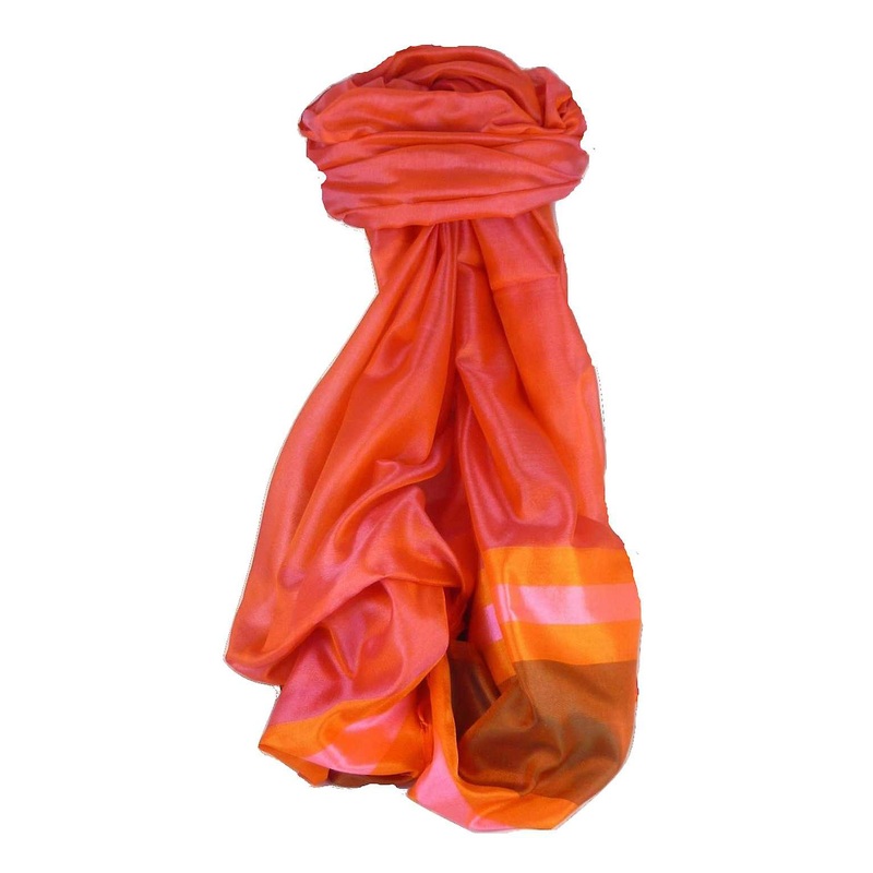 Varanasi Border Prime Silk Long Scarf Heritage Ganguly 901 by Pashmina & Silk | Fruugo SG