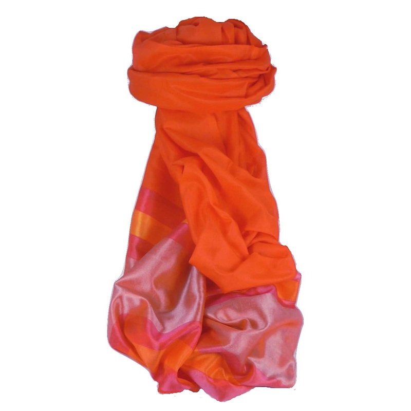 Varanasi Border Prime Silk Long Scarf Heritage Ganguly 912 by Pashmina & Silk | Fruugo SG