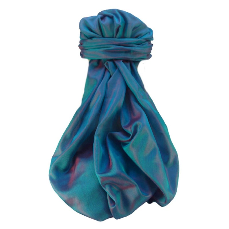 Varanasi Silk Long Scarf Heritage Range Goyal Blue by Pashmina & Silk | Fruugo SG