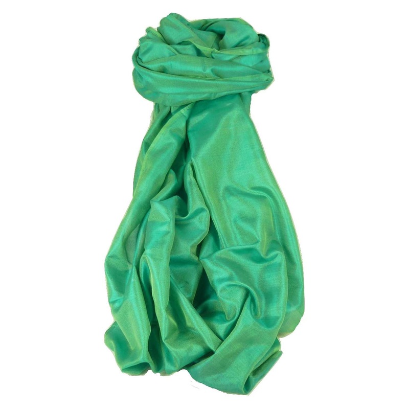 Varanasi Silk Long Scarf Heritage Range Sahni 3 Teal by Pashmina & Silk | Fruugo SG