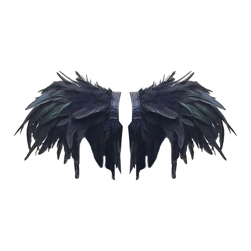 1 Pair Faux Feather Shrug Shawl Shoulder Wrap Cape Soft Adjustable Band Gothic Cosplay Party Stage Performance Fake Collar Dancer Costume Halloween Sc | Fruugo SG
