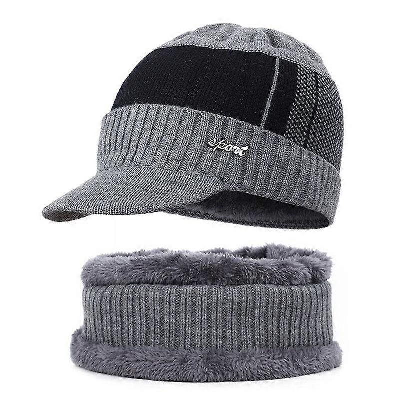 1 Set Comfortable Scarf Hat Set Thicken Polyester Fashion Stylish Winter Scarf Hat Set for Work Qinhai | Fruugo SG