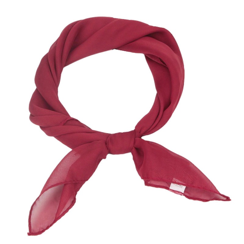 1950s Chiffon Scarf Retro Hair Tie for Women 50s Square Handkerchief Square Ribbon Neck Scarf Solid Sheer HeadScarf  Burgundy | Fruugo SG