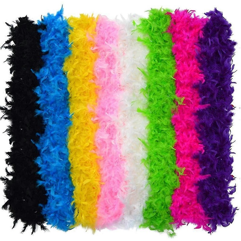 8Pcs Ssorted Colors Feather Boas, Women Girls Dress Up Boa, Mardi Gras Boa Costume Party Ccessory | Fruugo SG