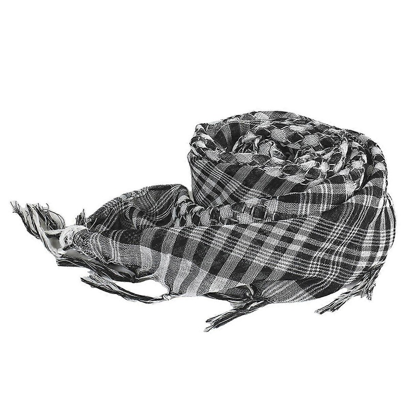 Black And White Unisex Houndstooth Stole Keffiyeh Tassel Scarf Desert Army Neck Wrap | Fruugo SG