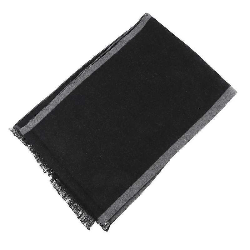 Black Long Shawl Scarf Accessory For Men In Winter 180X30Cm Fashionable Keeps Warm 1Set | Fruugo SG