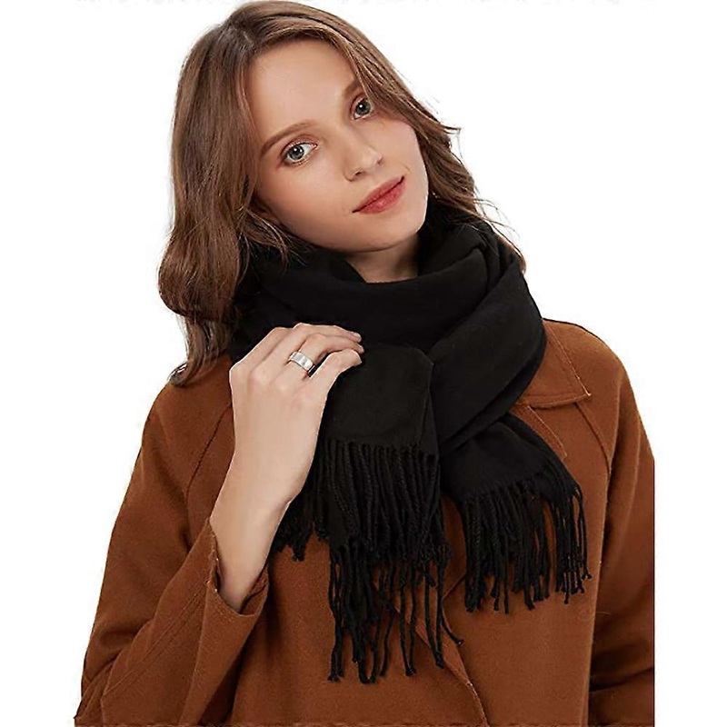 Cozy warm winter scarves – long women’s scarf with cotton fringes | Fruugo SG