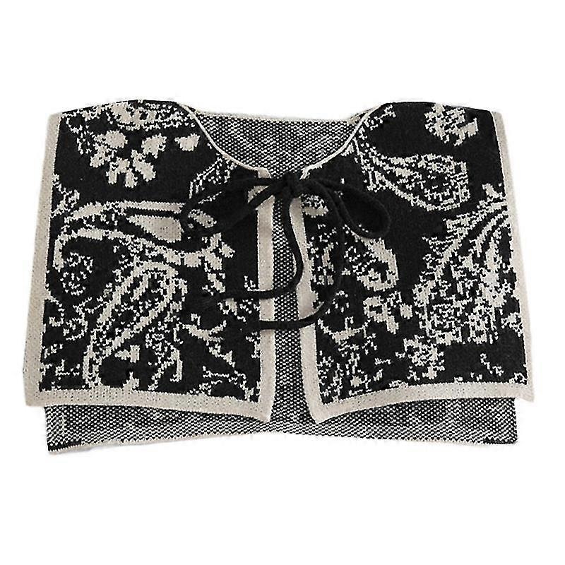 Detachable Collars For Women Detachable Collar Necklace Knit Shawl Retro Print | Fruugo SG